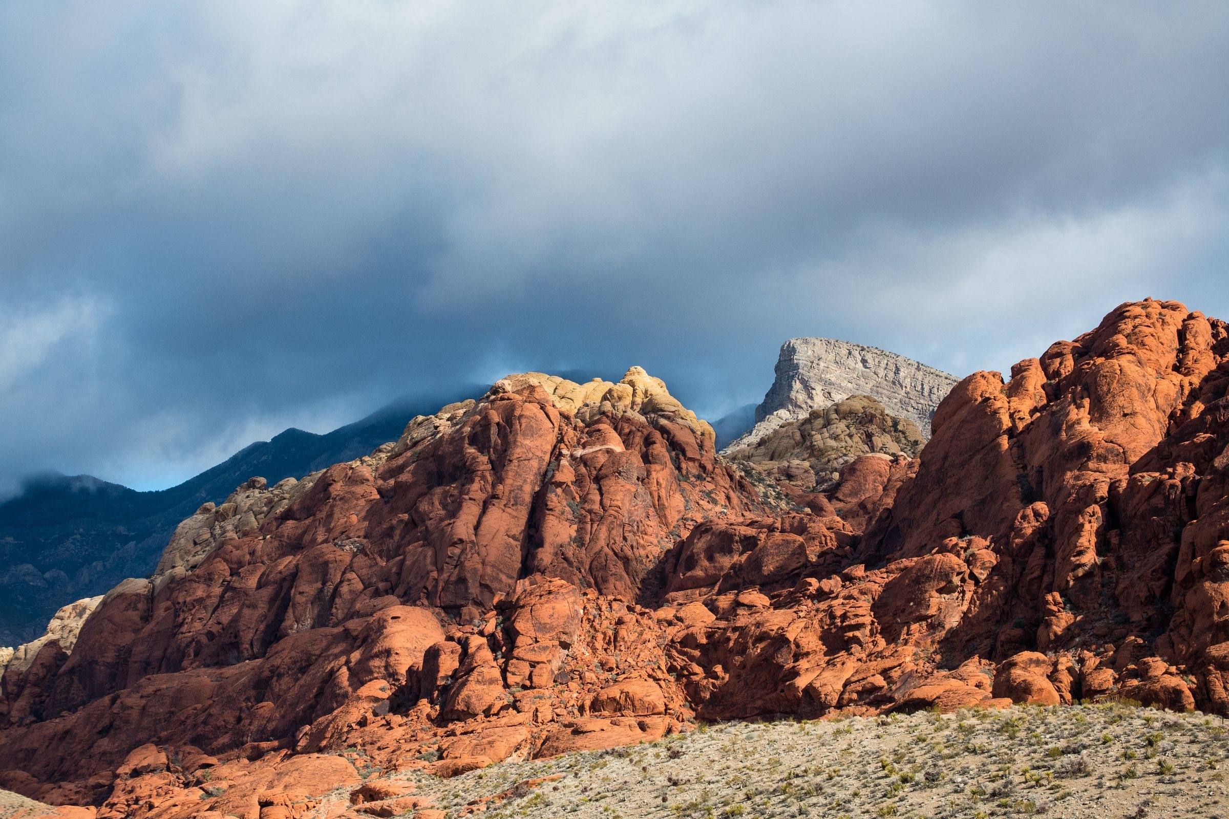 Red sandstone peaks of Red Rock Canyon outside Las Vegas